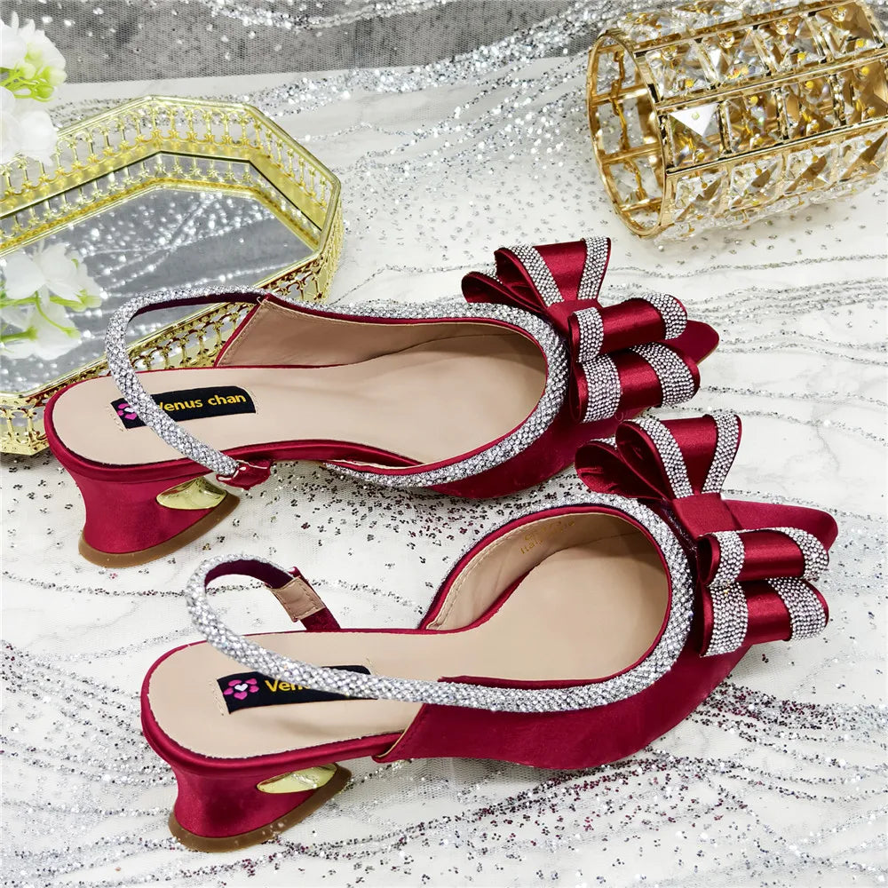 Fashionable And Elegant Nigerian Wedding Banquet High Heels Anti Slip Women's Sandals Plus Size Nigerian Party Shoes