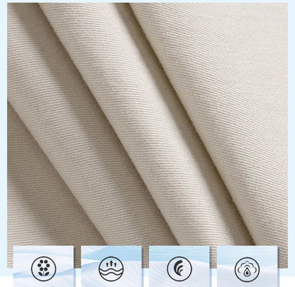 2024 New Men's Khaki White Cotton Stretch Slim Smart Jeans Casual Straight Business Fashion Beige Brand Denim Trousers