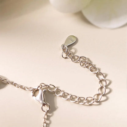 0.5CT Oval/Pear/Marquise Moissanite Bracelets S925 Silver Plated 18K Gold Wedding Wrist Chain for Women with certificate