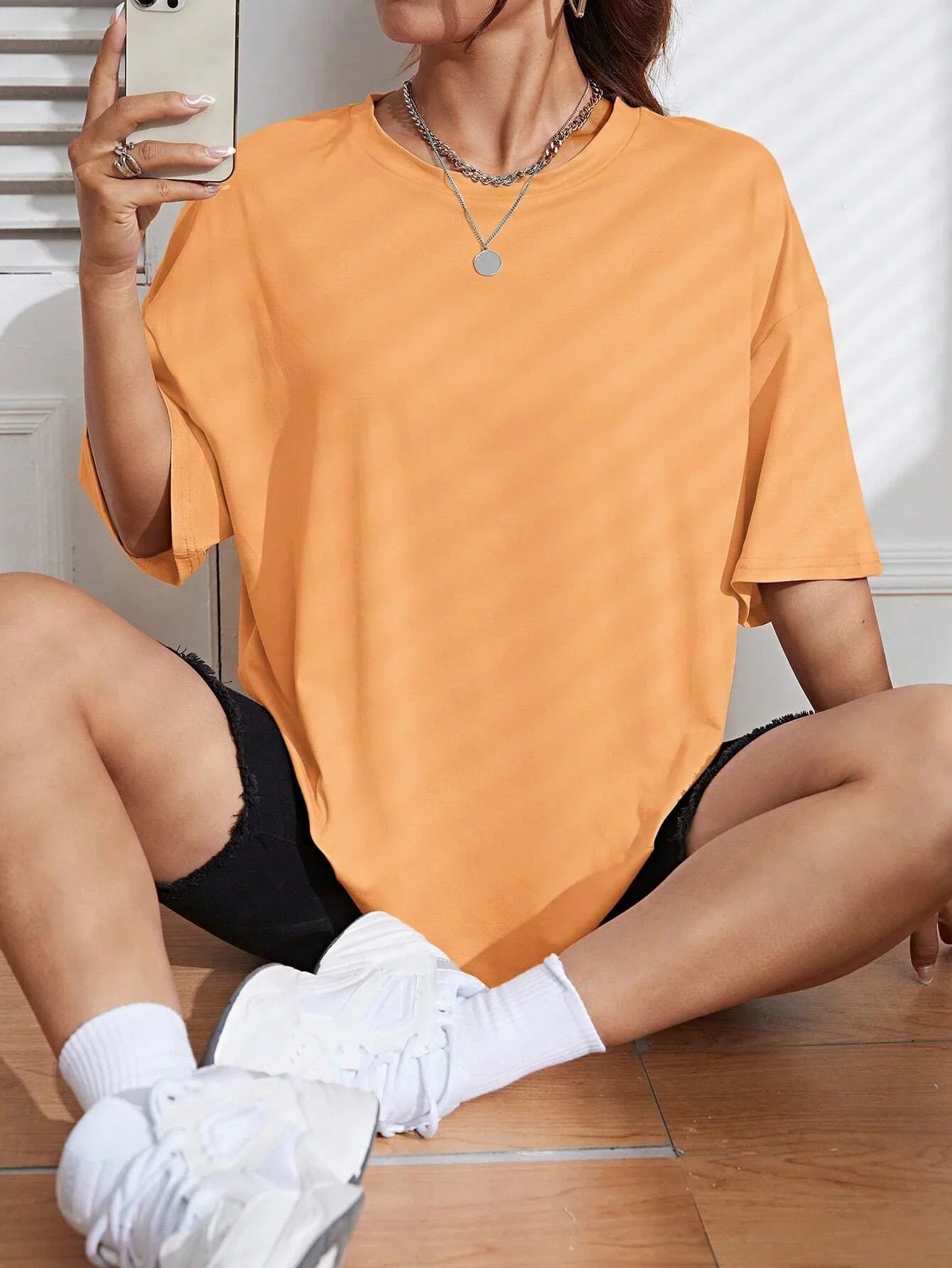 Cotton Solid Color Summer T Shirt Female Street Hip Hop T-shirts Cotton Casual Short Sleeve Comfortable Fashion Tee Tops