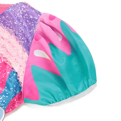 Rainbow Lollipop Girls Dress Sweet Purim Festival Celebrate Costume Fancy Carnival Children Vestidos Princess Cosplay Outfits