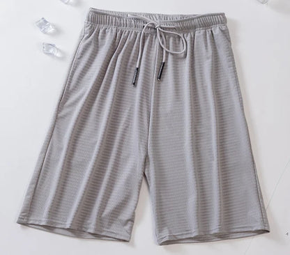 2024 New Men's Sports Shorts Fast Slow Run Breathable Quick-Dry Mesh Shorts Gym Fitnesssolid Color Polyester Casualwear