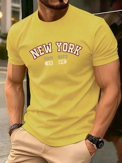 New York Brooklyn 1988 Letter Design Men T-Shirts Fashion Short Sleeve All-Match Cotton Soft T Shirt Summer Unisex Loose Clothes