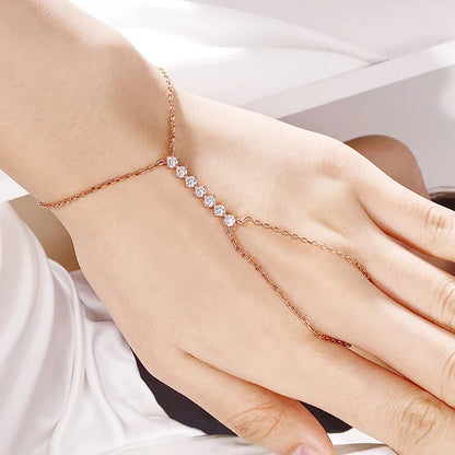 3MM Adjustable Certified Moissanite Bracelets for Women Girls Gift 14-21cm 7 Gems Sparkling Chains 925 Sterling Silver