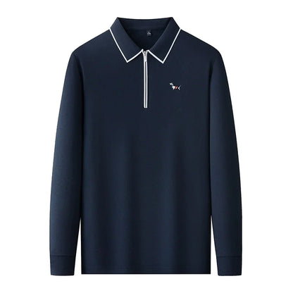 Designer Men's  Lapel Long Sleeve Polo Shirt Spring New Cartoon Embroidery T-Shirt Top Versatile Fashion Business Men's Clothing