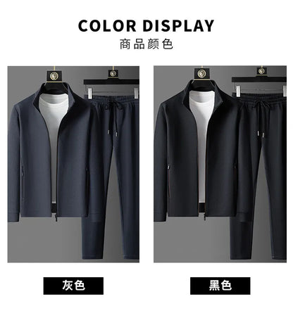 (jackets + trousers) 2024 spring fashion men jackets Man coats long sleeve men's casual jackets men A set of clothes size M-5XL