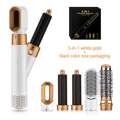 5-in-1 Hair Styling Kit Multi-Function Curling Iron Straightener Hot Air Brush Quick Styling Hair Care Beauty Tools