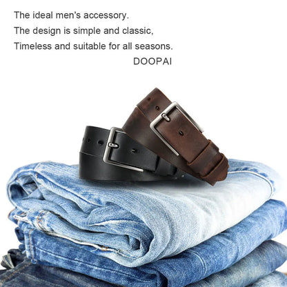 Antique High-quality Metal Needle Buckle High-quality Top Layer Cowhide Men's Casual Belt with Multiple Colors To Choose