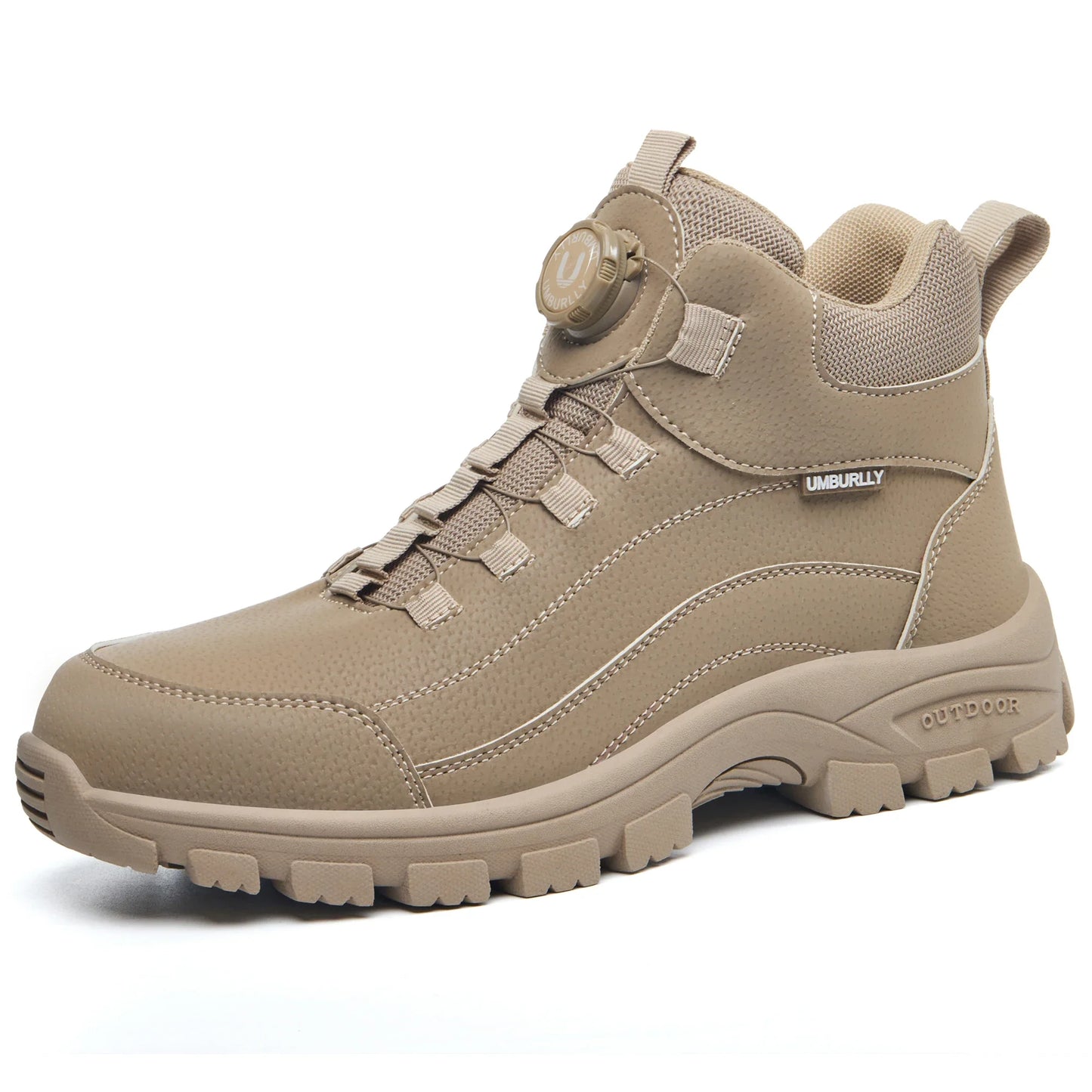 Men's Safety Work Boots Steel Toe Anti- Crush Resistant Punctureproof Kevlar Anti-slip Wear-resistant Fashionable Buckle