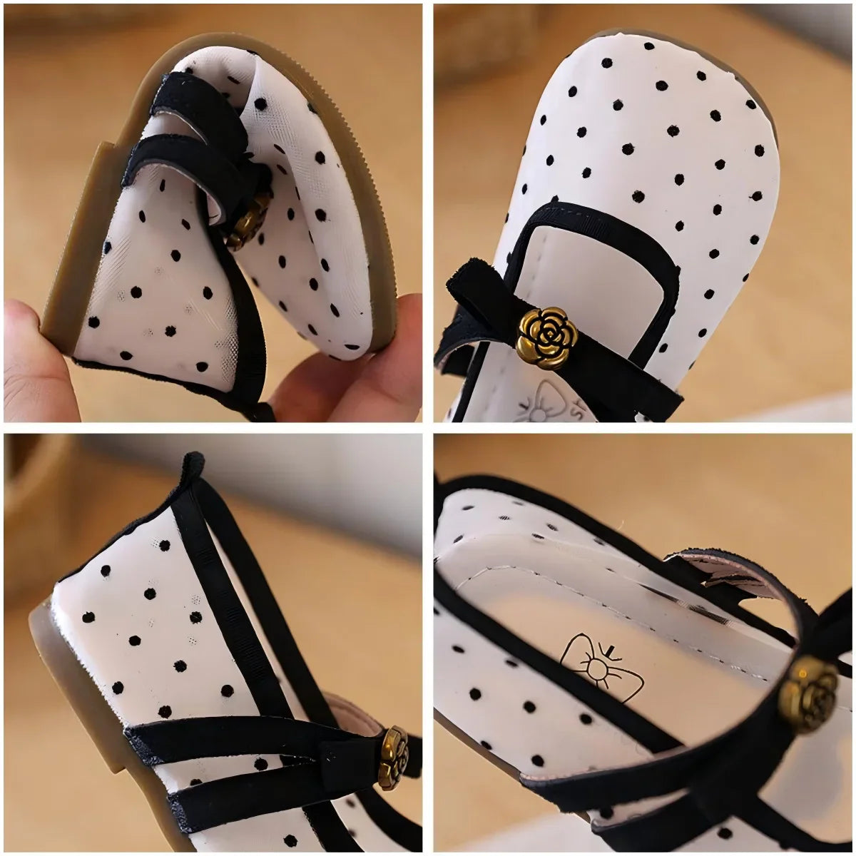 Girls' Casual Shoes, Polka Dot Mesh Princess Cute Bow Spring Summer 2026 Suitable Toddlers, Medium Large Children Wedding Party