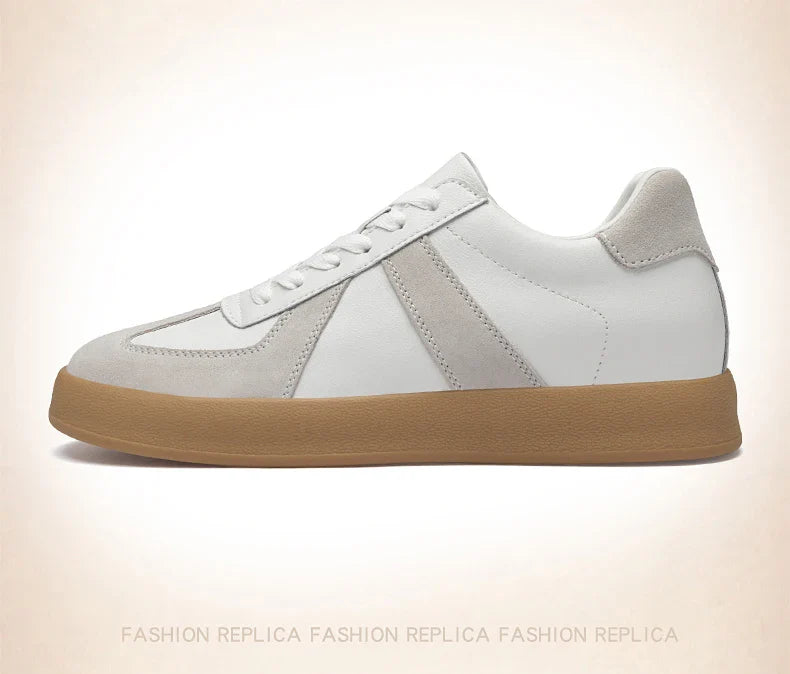 Invisible Height-Increasing Shoes 8cm German Training Shoes for Men, Summer Breathable Casual Sneakers, Genuine Leather Retro Versatile Forrest Gump Shoes 6cm