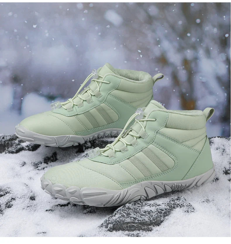 Womens Mens Waterproof Winter Barefoot Shoes Snow Boots Cotton Warm Fur Lined Unisex Walking Hiking Outdoor Shoes
