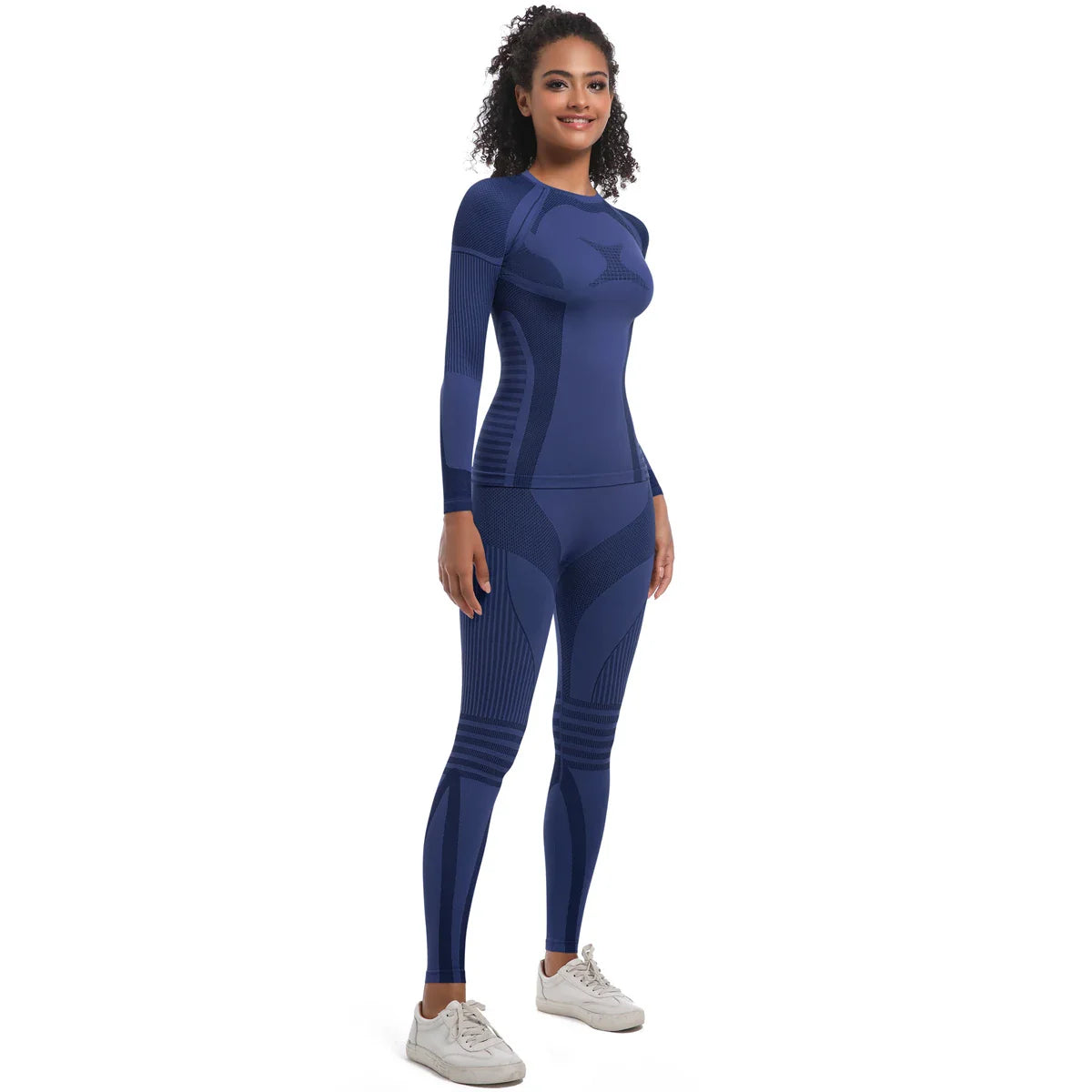 Women Skiwear Set Yoga Set Skiing Underwear Fitness Workout Thermal Gym Ski Snowboarding Running Yoga Exercise Suit Long Johns