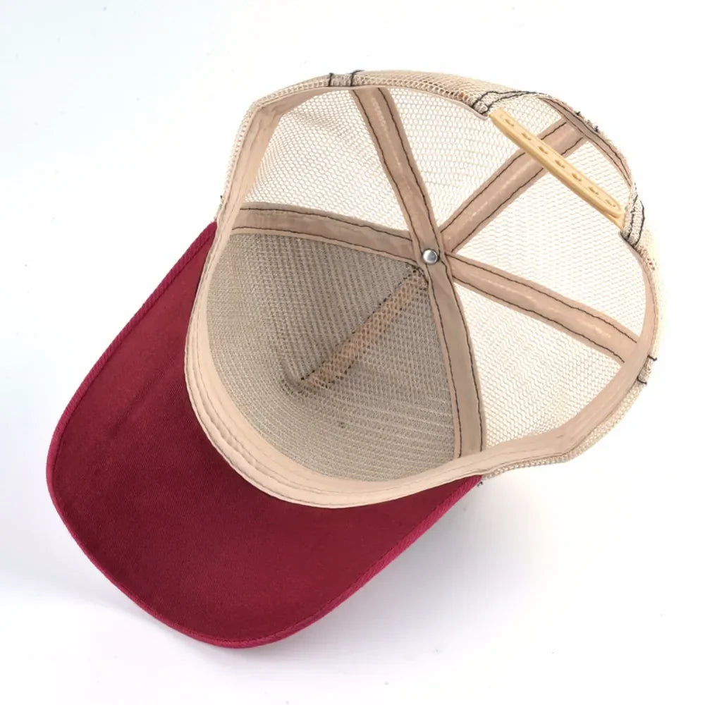 Fashion Animals Embroidery Baseball Caps Men Women Snapback Hip Hop Hat Summer Breathable Mesh Sun Gorras Unisex Streetwear Bone