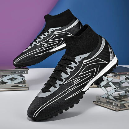 Breathable TF Turf Soccer cleats PU Fabric Composite Upper Rubber Anti-slip Sole Cost-effective Men Women Kids Footwear