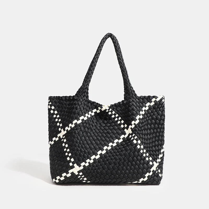 Large size women's tote bag Women's fashion bags 2024 Hot product Neoprene material women's hand-woven bag Large volume Tote bag