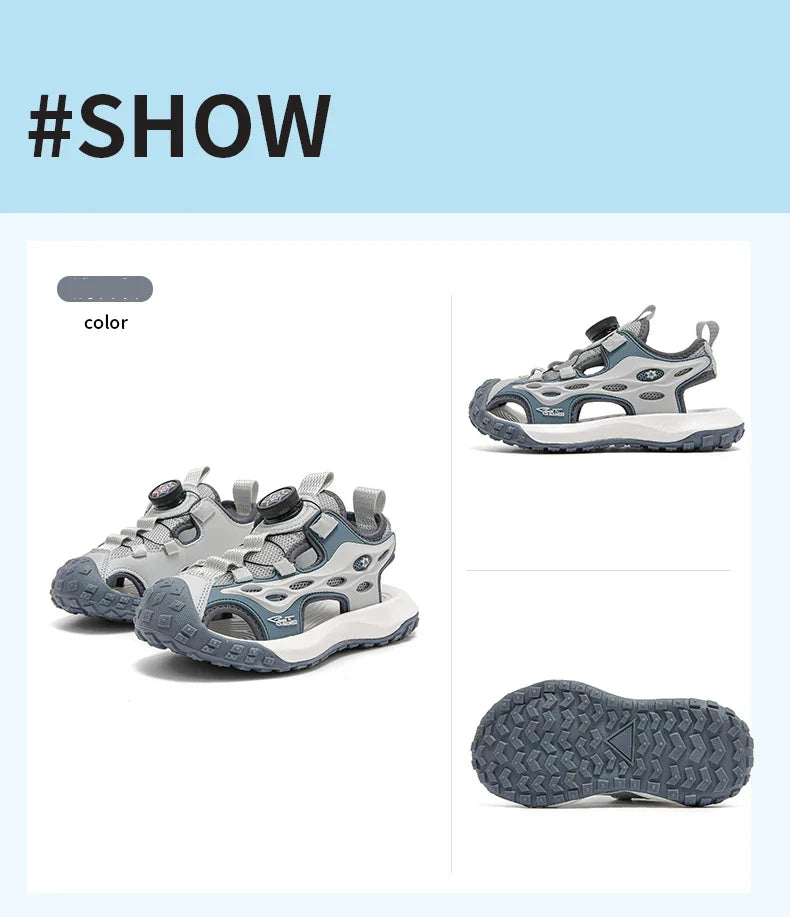Kids Summer Shoes Girls Outdoor Protecting Toes Beach Sandal Water Shoes Casual Pink Non-slip Children Shoes Breathable Boys