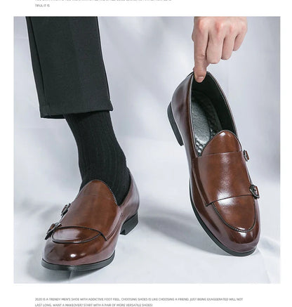 Men's Dress Shoes Trend Formal Leather Shoes For Men Classic Office Social Party Leather Loafers Male Casual Business Shoes Man