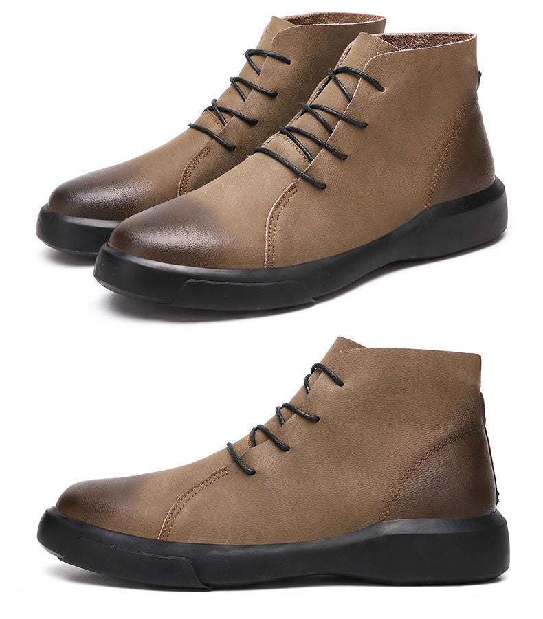 Winter Men Boots High Quanlity Warm Leather Mens Ankle Boots Male Waterproof with Fur Snow Boots Casual Shoes for Men Botas