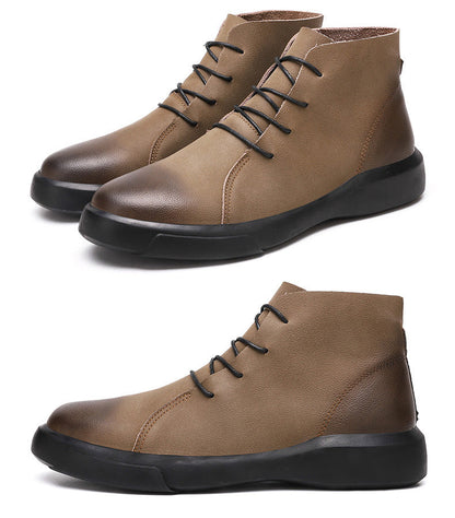 Winter Men Boots High Quanlity Warm Leather Mens Ankle Boots Male Waterproof with Fur Snow Boots Casual Shoes for Men Botas
