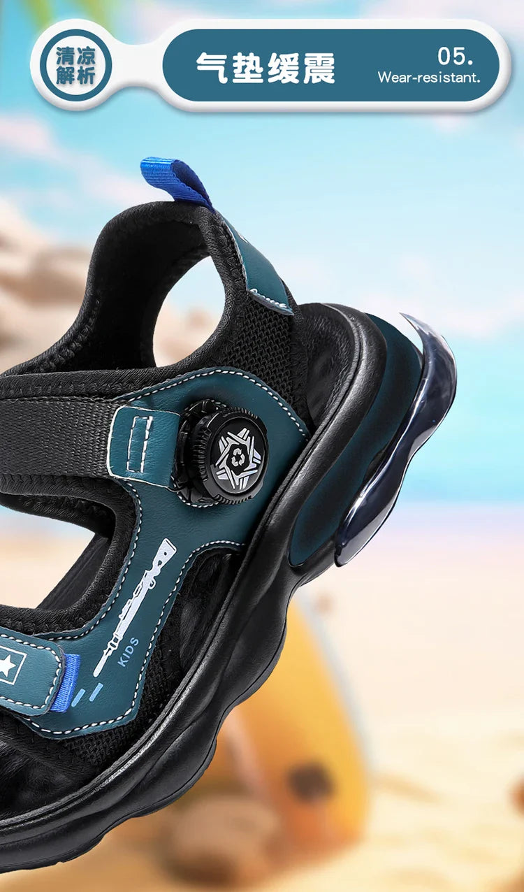 Summer New Air Cushion Sandals Children's Sports and Leisure Shoes Teenagers and Children Outdoor Water Beach Quick Drying Shoes