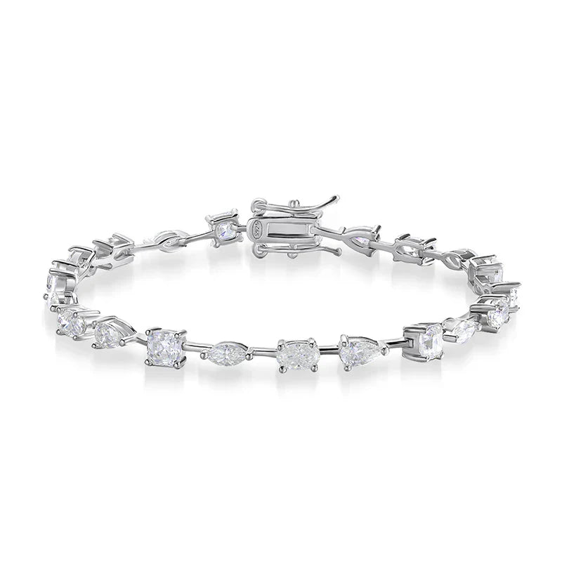 18K Gold Plated All Moissanite Tennis Bracelets for Women Luxury S925 Sterling Silver Jewelry Full Diamond Bracelets