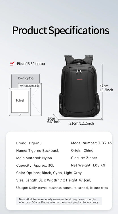 Waterproof Nylon Backpack Female Men's Backpack For 15.6 Laptop Notebook Bag Mochilas School Backpacks Bag Male Knapsack