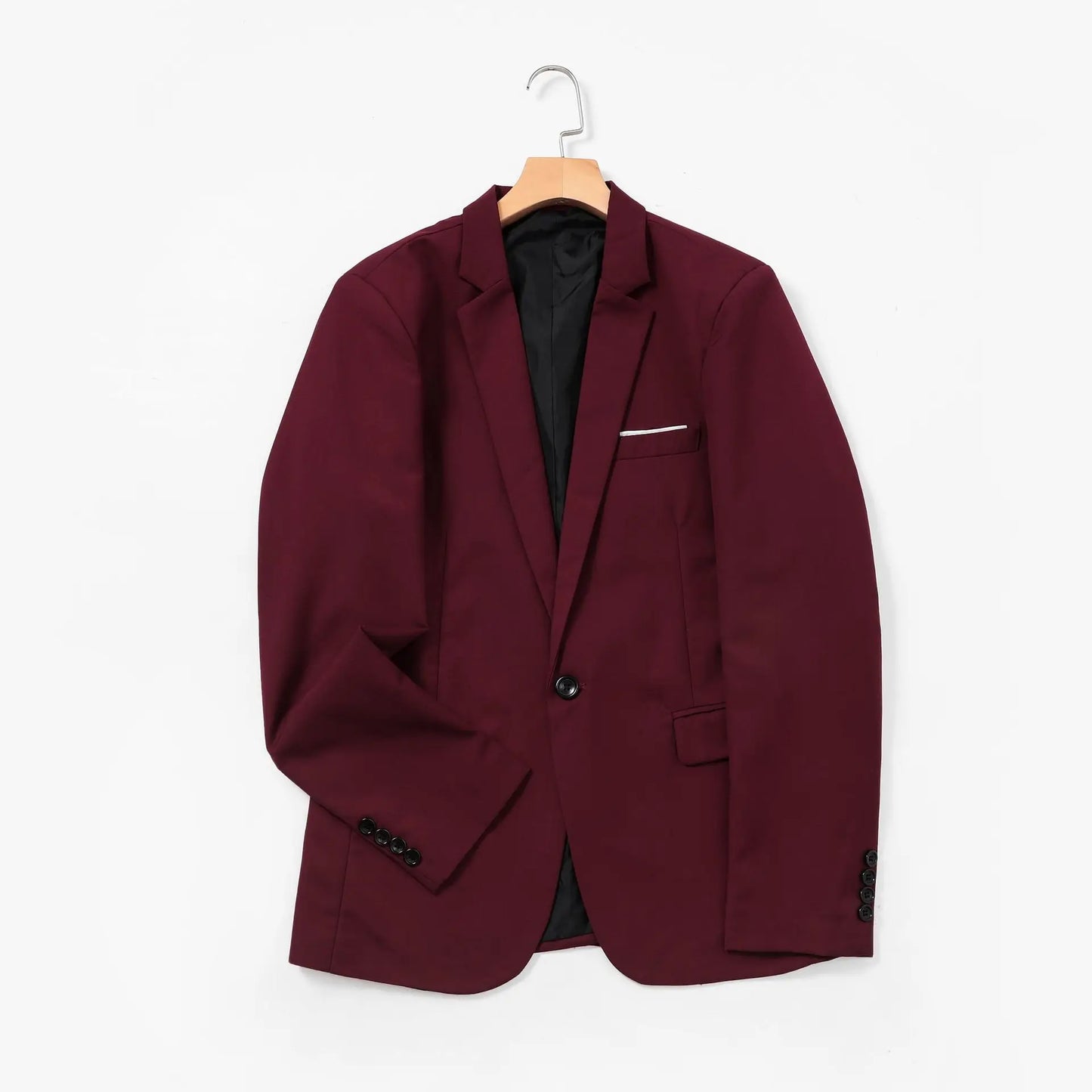 Man Three-piece Sets Fashion Turn Down Collar Coat+Single-breasted Vest+Pant Male Outfit Solid Color Business Wedding Men Suit