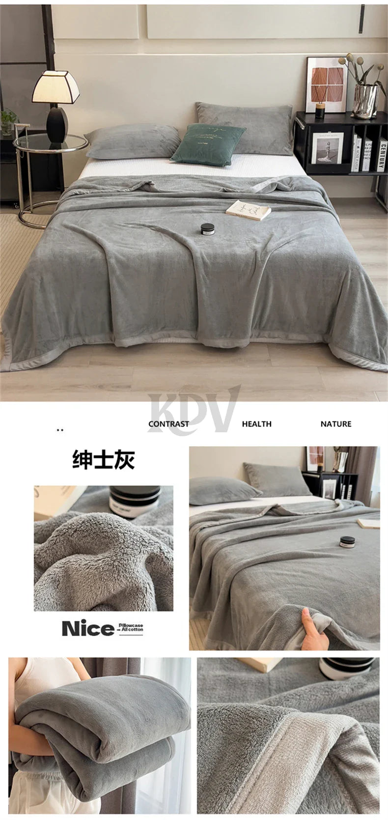 Double Layer Solid Color Milk Velvet Blanket Autumn Winter Thicken Warm Plush Blanket for Bed Sofa Single Double Thick Bed Sheet