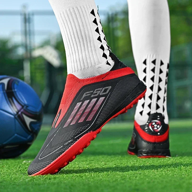 New Men Soccer Shoes Outdoor Sport Football Boots Training Breathable Match Boys Adult Cleats Non Slip Long Spikes Comfortable