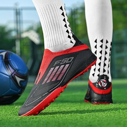 New Men Soccer Shoes Outdoor Sport Football Boots Training Breathable Match Boys Adult Cleats Non Slip Long Spikes Comfortable