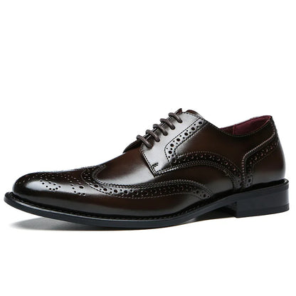 2023 High Quality Handmade Oxford Dress Shoes Men Genuine Cow Leather Suit Shoes Footwear Wedding Formal Italian Shoes Hot