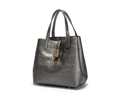 Women's Tote Bag New Steel Embossed Handheld Bun Mother Shopping Bag
