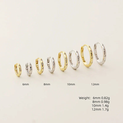 925 Sterling Silver Fashion Simple Piercing Ear Closure Statement Stacked Ear Hoop Earrings for Women Huggies Jewelry