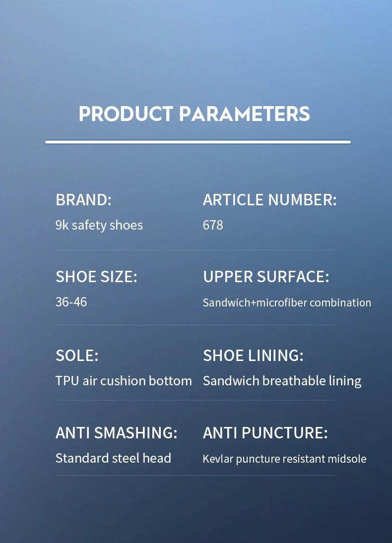 Rotating Button Safety Shoes Men Work Shoes Steel Toe Cap Working Boots Sneakers Man Anti Puncture Dangerous Work Shoes