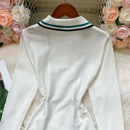 Fashion Women Knitted Mini Dress Ins Hot Sexy Package Hips Ruffled Party Dress Streetwear Lady Outfits Vestidos