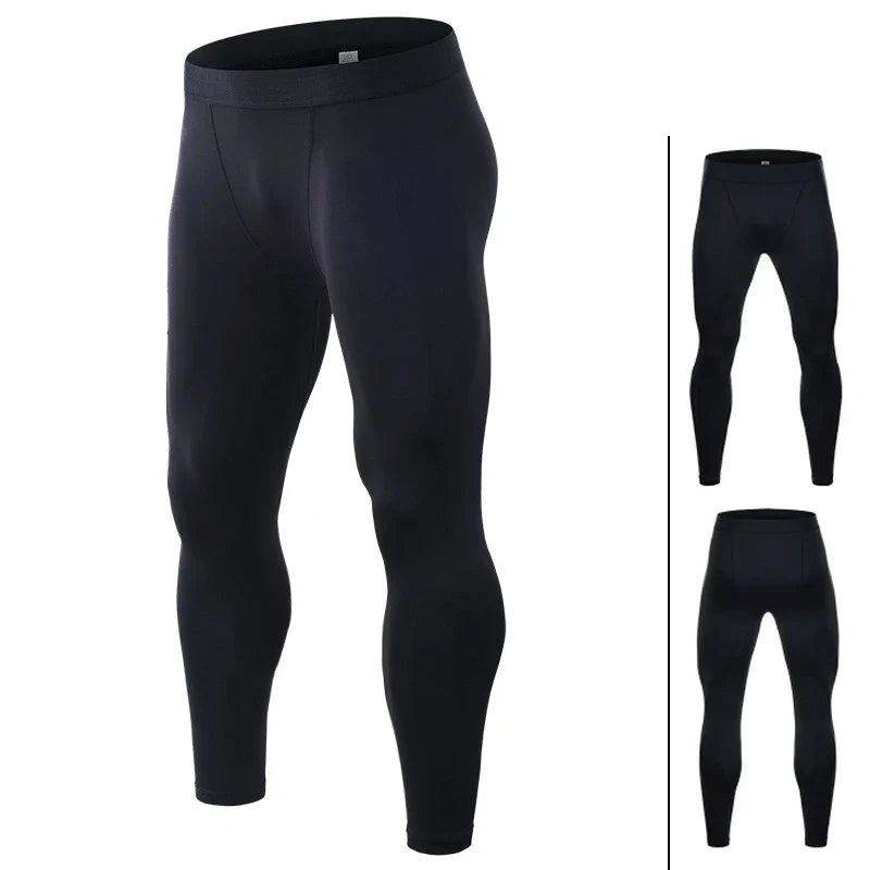 Men's compression sports pants fast drying fitness sports pants running tight pants training tight pants black red gray line
