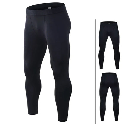 Men's compression sports pants fast drying fitness sports pants running tight pants training tight pants black red gray line