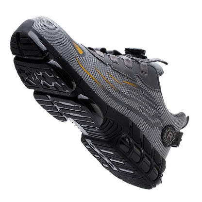 Men's Safety Shoes Air Cushion Protection Safety Boots Fashionable Casual Shoes Breathable Odor Protection Men's Work Shoes