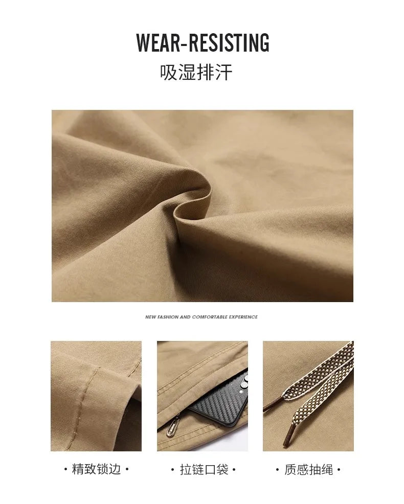 Explosions men's overalls casual pants cotton loose summer thin fashion long pants men's pants.