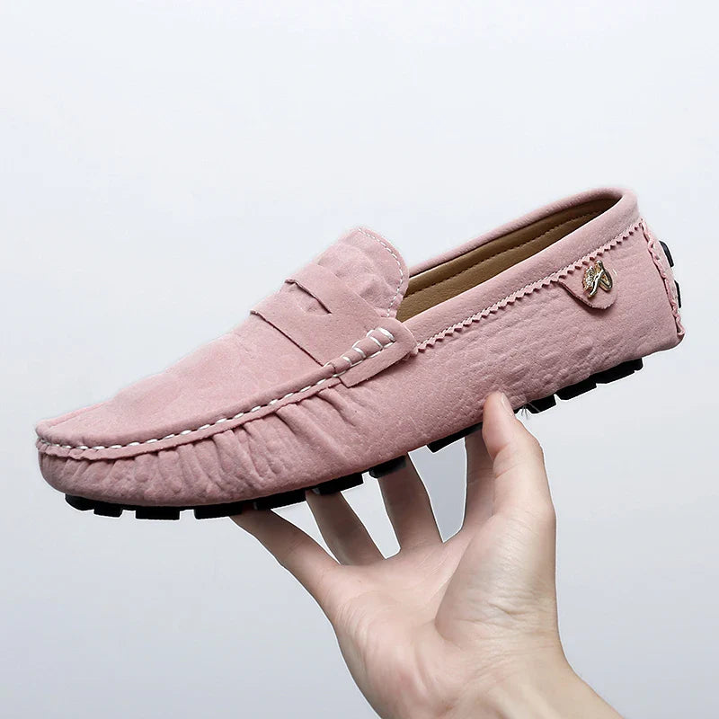 2025 Novos Sapatos Gorro Feitos à Mão Masculinos de Luxo Leve Estampa Crocodilo Tendência Mais Fácil de Combinar Slip-On Loafers Preguiçosos Sapatos da Moda para Dirigir Masculinos e Femininos