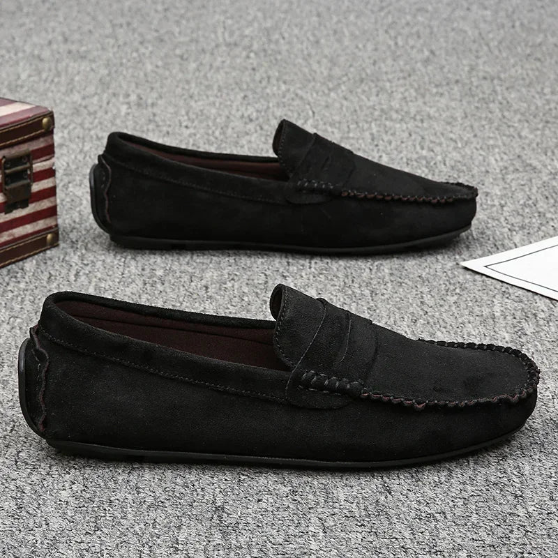 Fashion Suede Men Casual Shoes Breathable Comfort Slip-on Mens Driving Shoes Luxury Brand Men Loafers Mens Lazy Shoes Moccasins