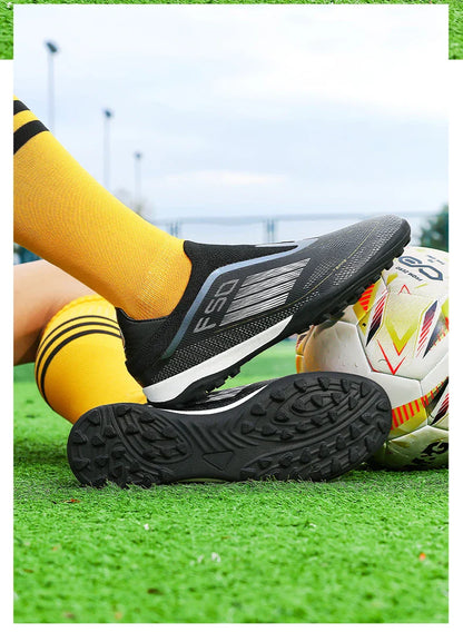 New Men Soccer Shoes Cleats Training Boys Sport Football Boots FG/TF Non Slip Match Breathable Adult Long Spikes Outdoor Sneaker