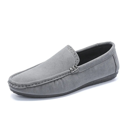 Novos Sapatos Masculinos de Primavera e Outono Estilo Social, Camurça, Sapatilhas Loafer, Couro Fosco Casual para Jovens