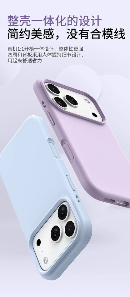 Magnetic Case For iPhone 17 Pro Max 17 Ari MagSafe Liquid Silicone Comfortable Feel Built in Flocking Protect Cover