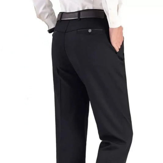 Men's Summer Dress Pants Grey Formal Classic Business Suit Pants Casual Dress Suit Office Work Slim Fit Male Trousers GOZBKF