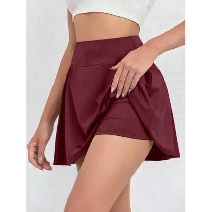 Ladies Skirt Summer Simple Solid Colour Half Skirt High Waist High Elasticity Suitable For Sports Shopping Dating