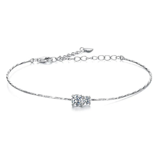 Sparkling Moissanite Starlight Bracelet Adjustable Strand Bracelet for Women Engagement Birthday Gift Fine Jewelry MSB024