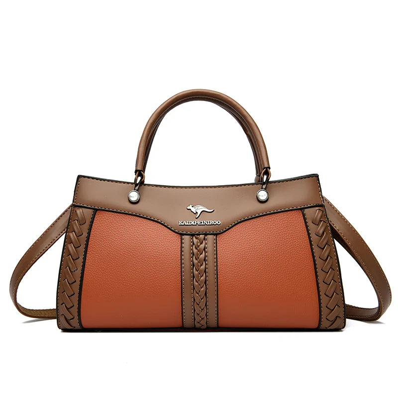 Luxury Designer Multi Layered Women's Handbag 2024 Trendy High Quality Soft Leather Messenger Bag Women's Shoulder Crossbody Bag
