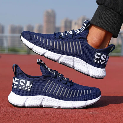 Tênis Masculino de Verão Leve Respirável em Tela para Uso Casual ao Ar Livre Moda Esportiva Treino Frete Grátis